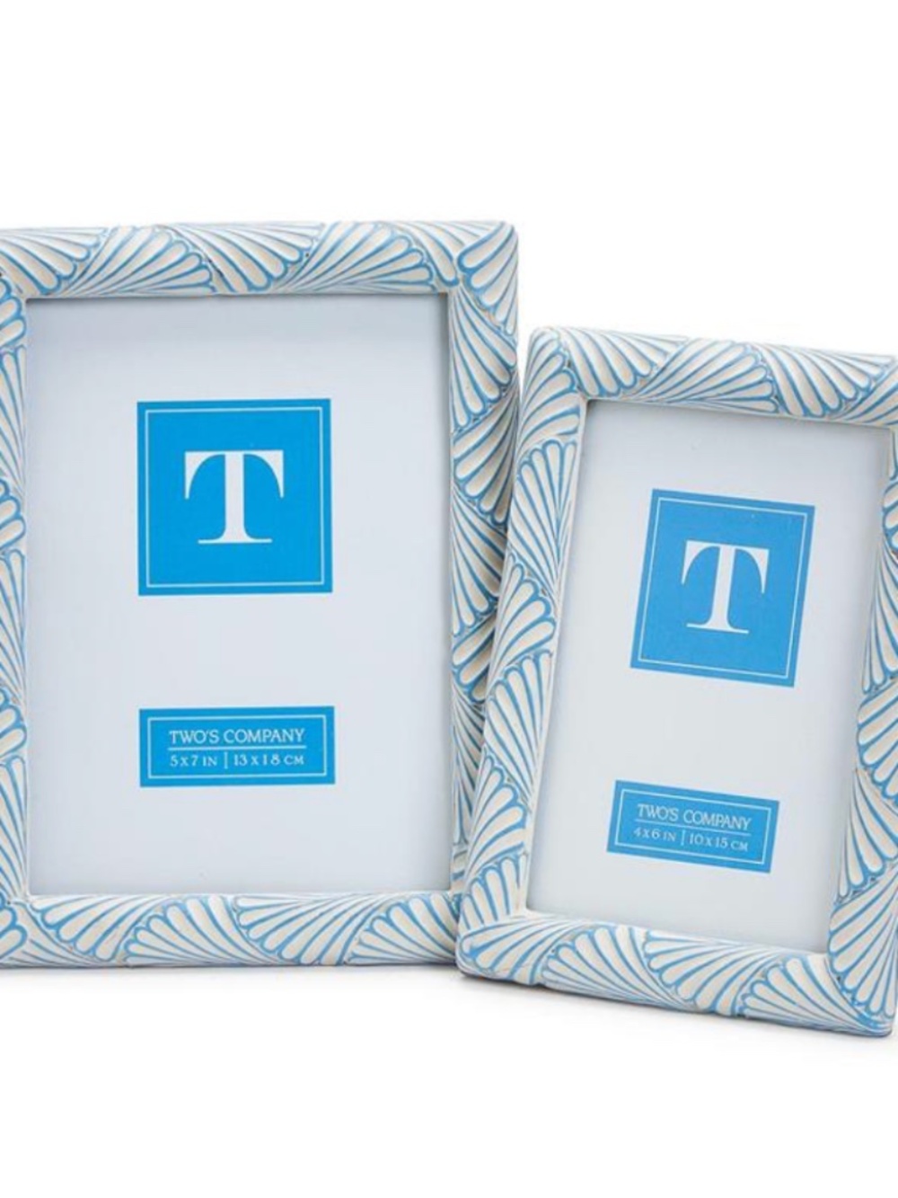 Two’s Company Fanshell S/2 Photo Frame
